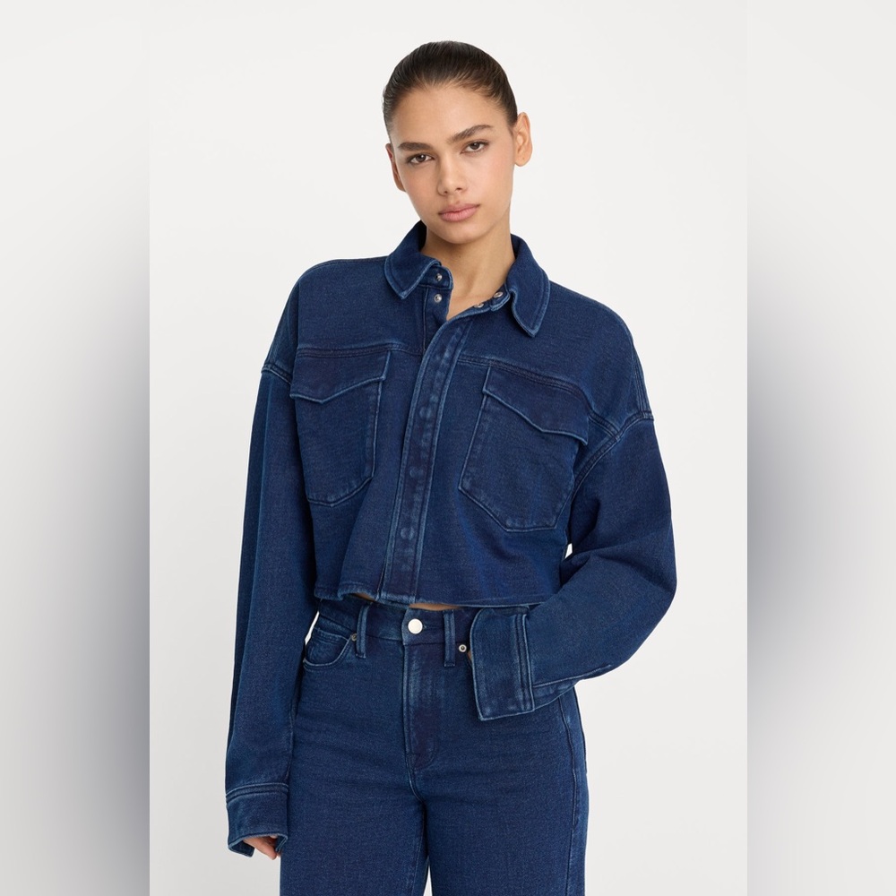 Good American Jeanius Cropped Jacket